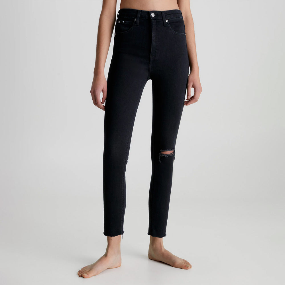 High Rise Super Skinny Ankle - Denim Black