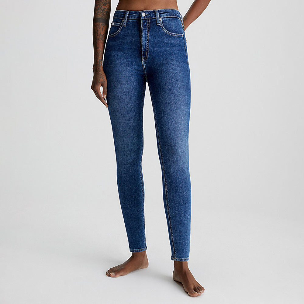 High Waist Super Skinny Ankle Jean - Denim Dark