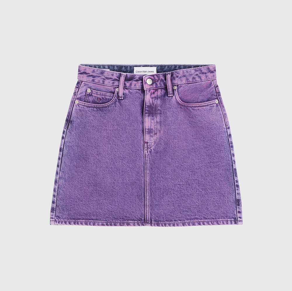 High Rise Mini Skirt - Purple