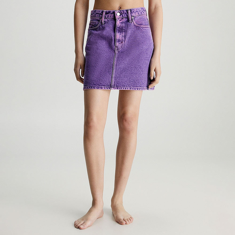 High Rise Mini Skirt - Purple