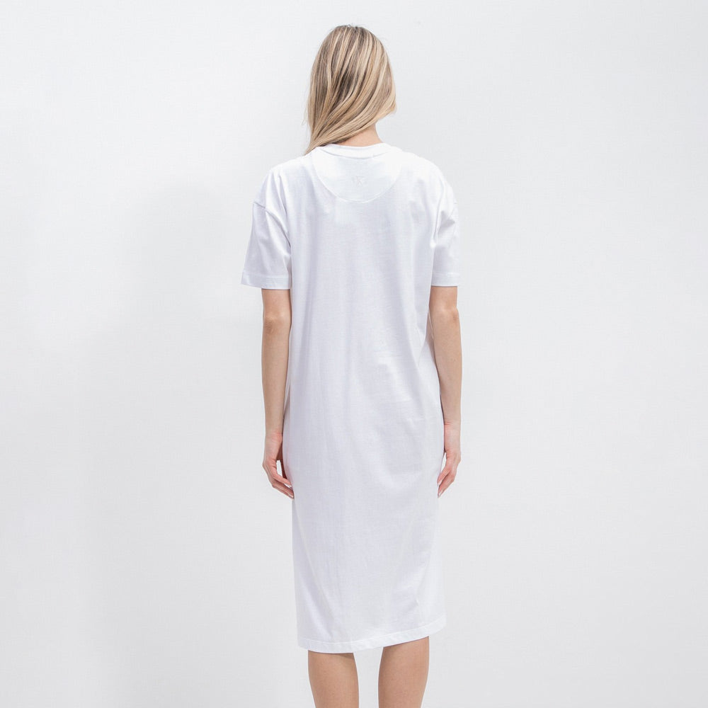 Calvin Klein Institutional Long T-Shirt Dress White
