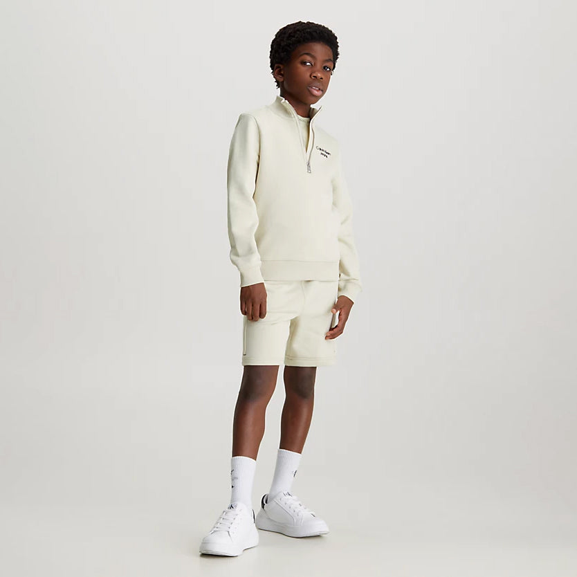 J Stack Logo Terry Sweater - Light Green