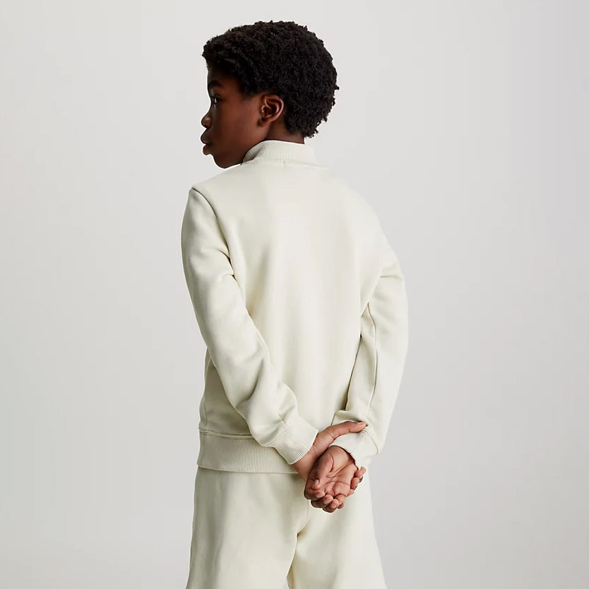J Stack Logo Terry Sweater - Light Green