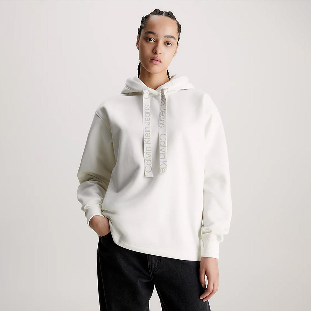 Drawcord Hoodie - White