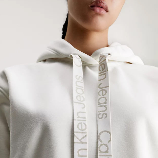 Drawcord Hoodie - White