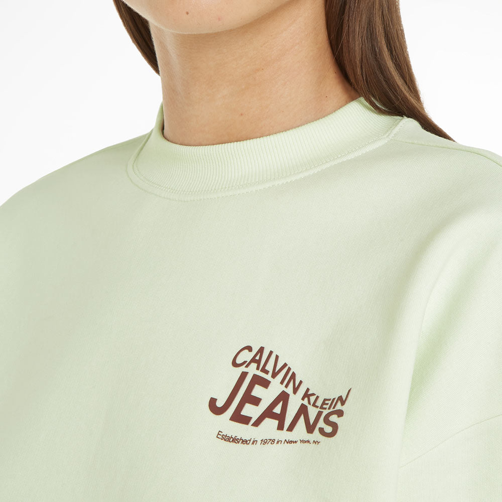 Motion Logo Crew Neck Sweatshirt - Light Green