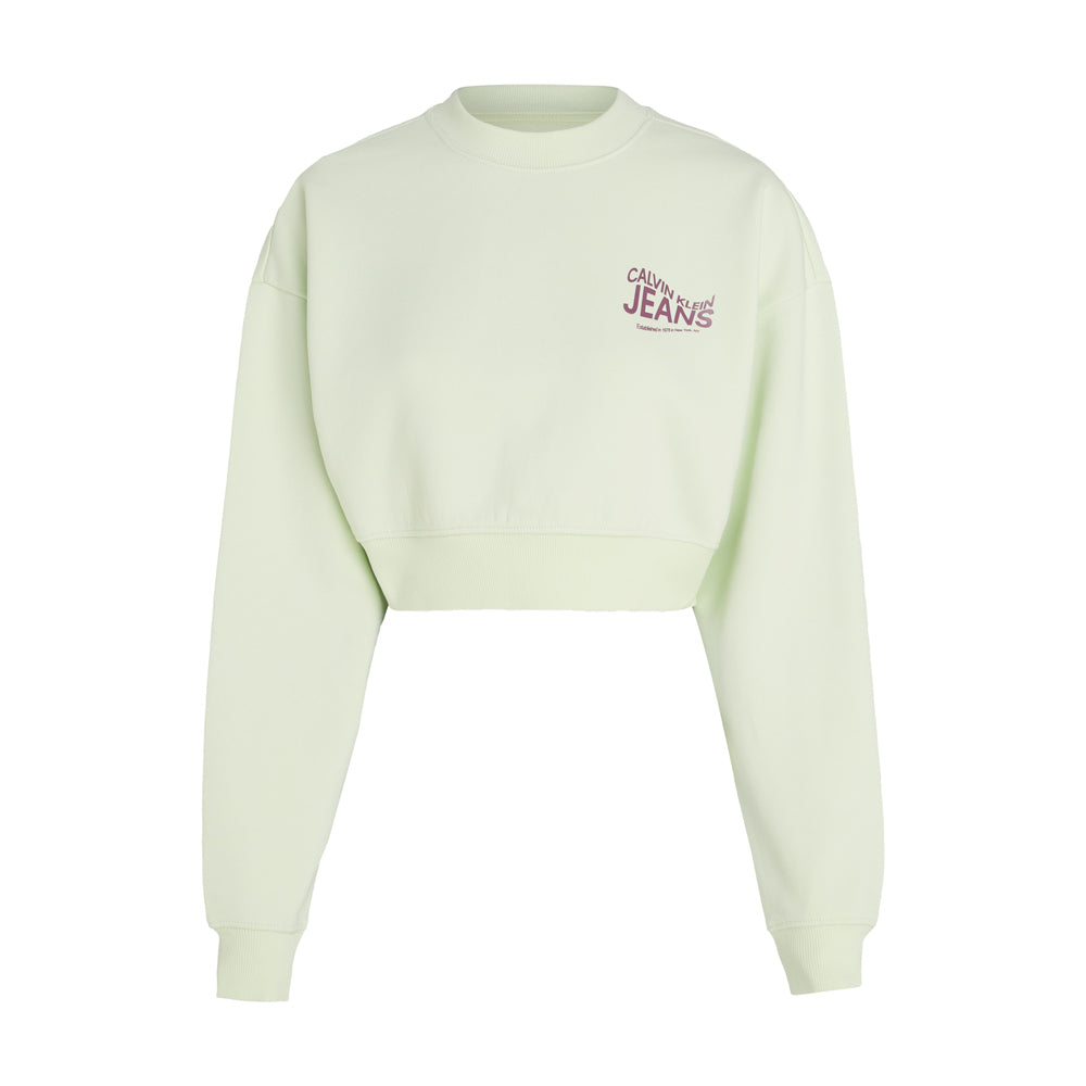 Motion Logo Crew Neck Sweatshirt - Light Green