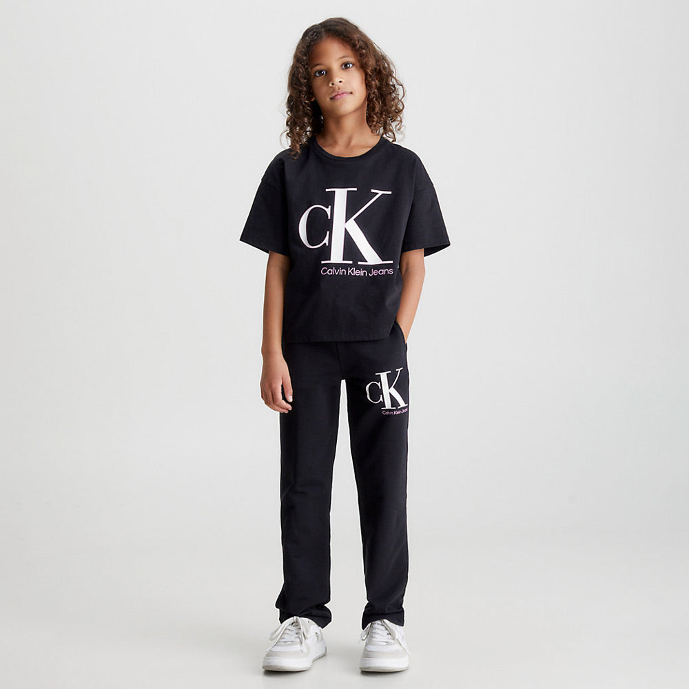 Kids Reveal Monogram Sweatpants - Black