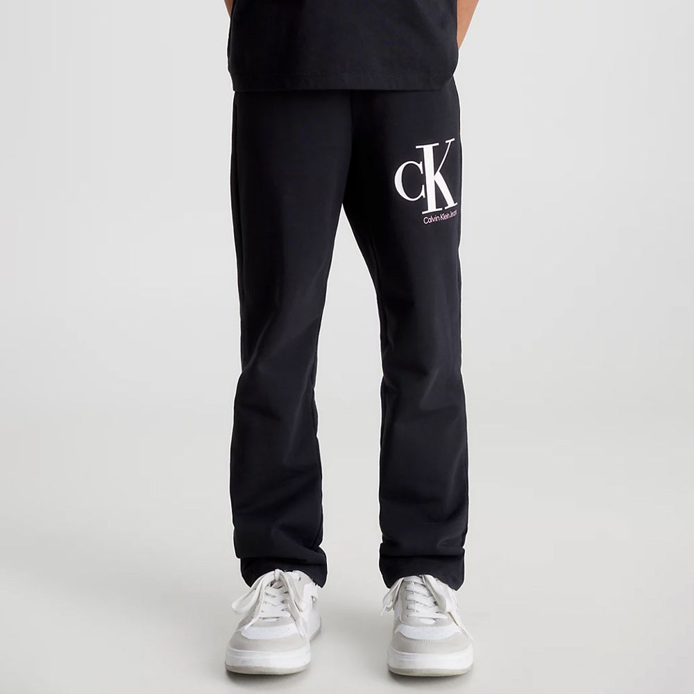 Kids Reveal Monogram Sweatpants - Black