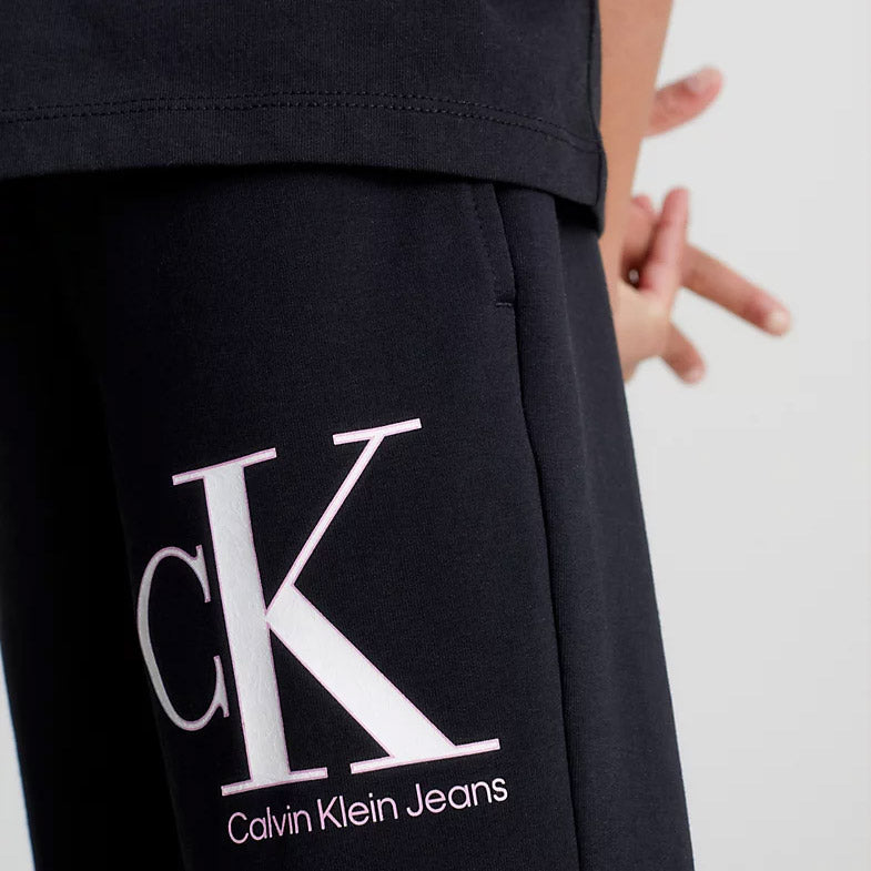 Kids Reveal Monogram Sweatpants - Black