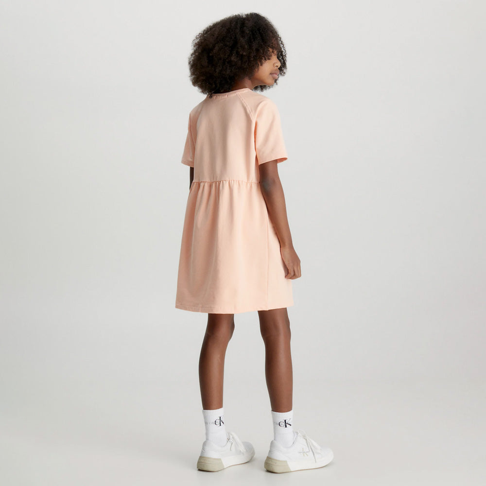 Kids Hero Logo Ss T-Shirt Dress - Blush Pink