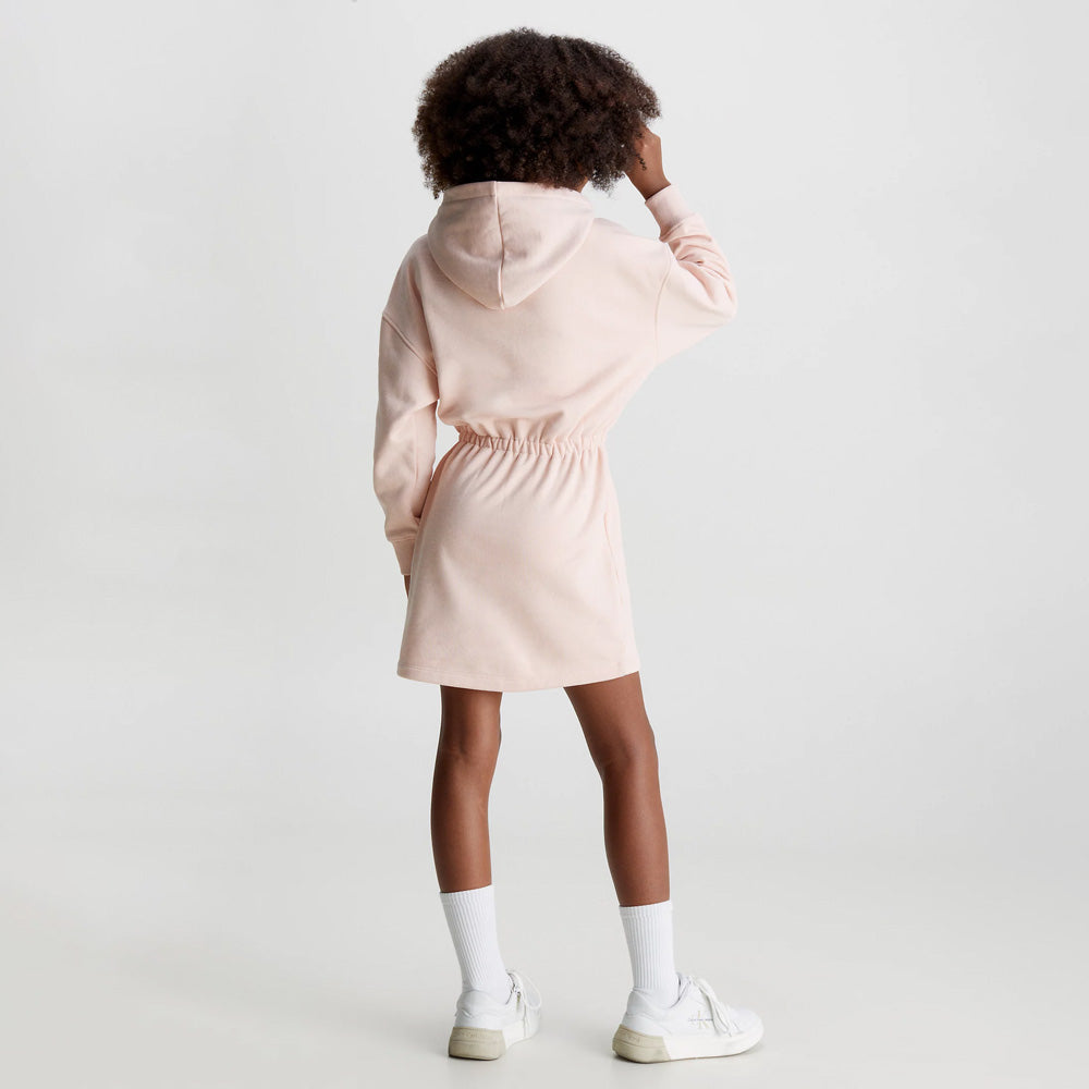 Kids Monogram Peplum Dress - Blush Pink