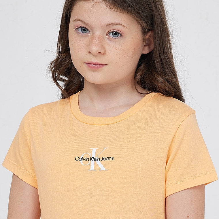 Kids Micro Monogram Top - Orange