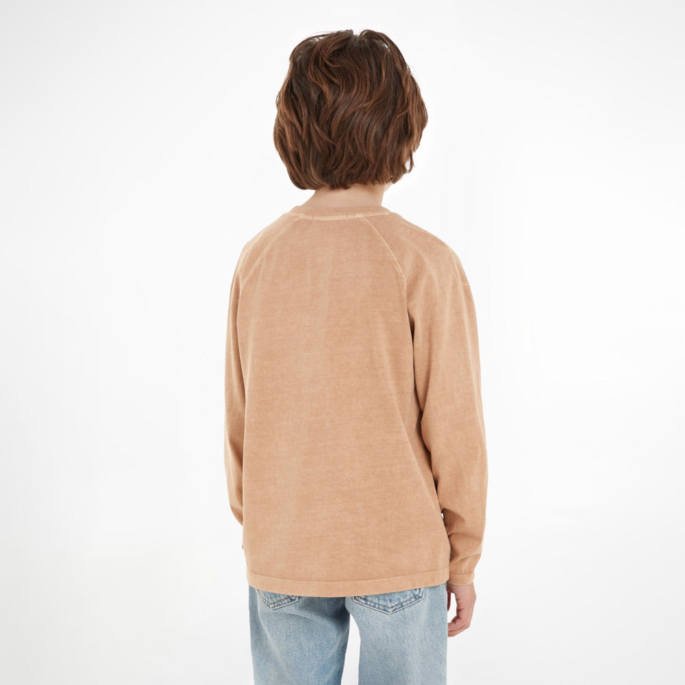 Kids Badge Long Sleeve Shirt - Burnt Orange