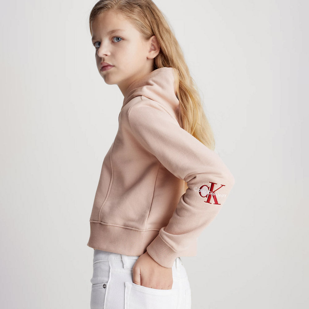 Kids Monogram Hoodie - Rose