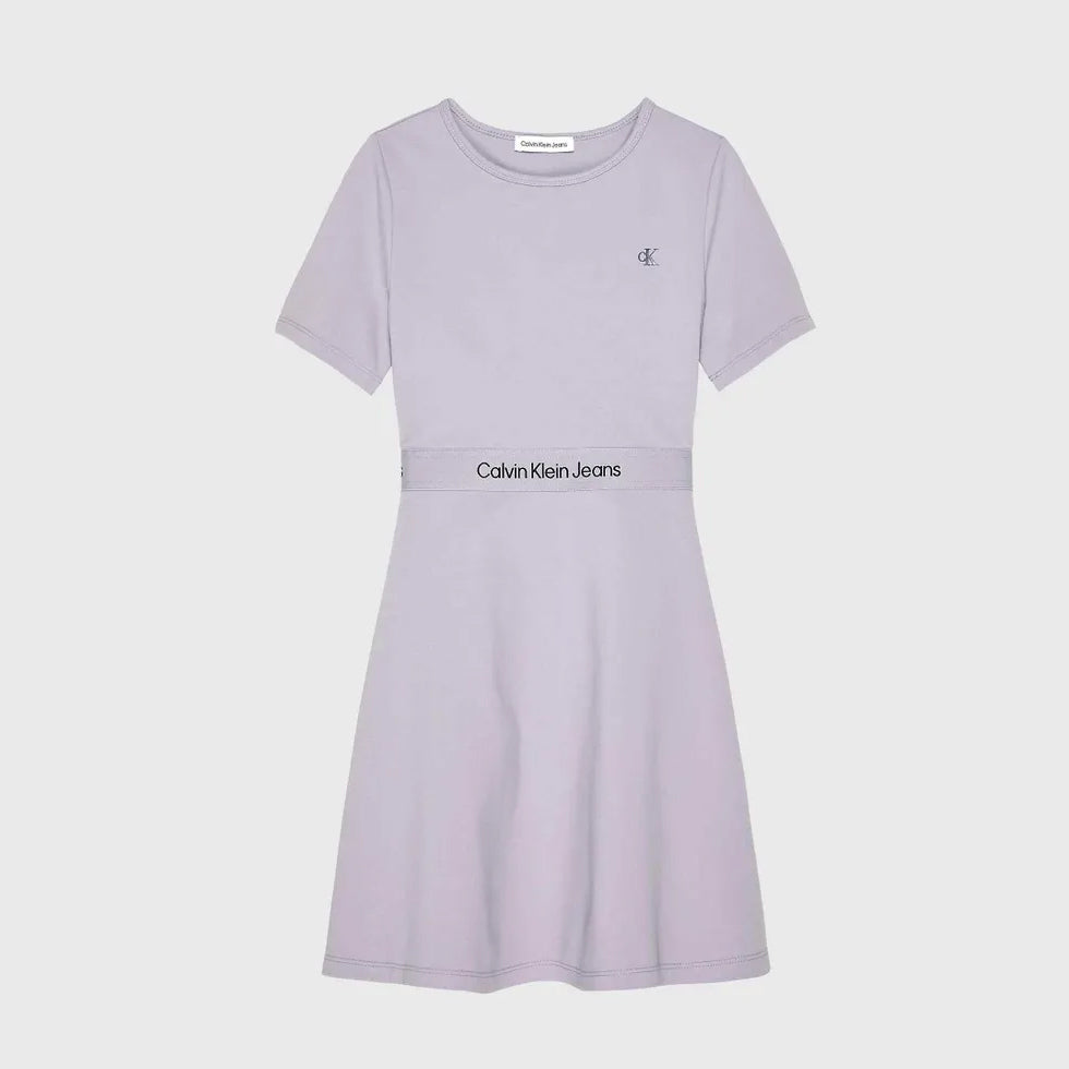 Kids Punto Tape Dress - Lavender