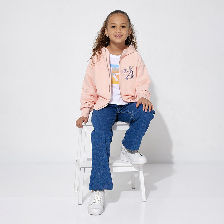 Kids Slim Hoodie - Blush Pink