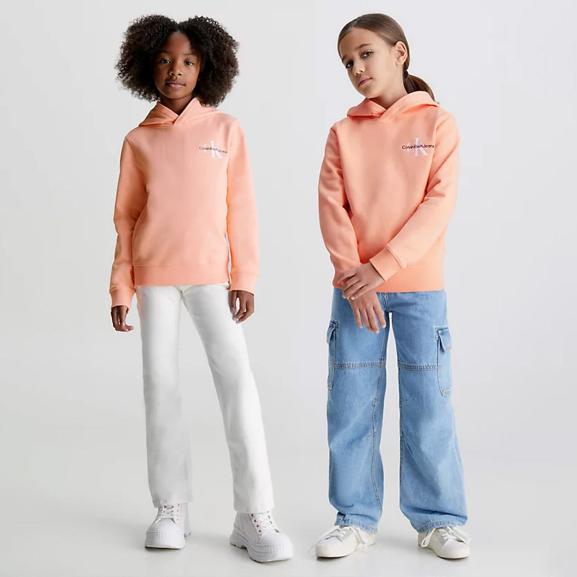 Kids Small Monogram Hoodie - Blush Pink