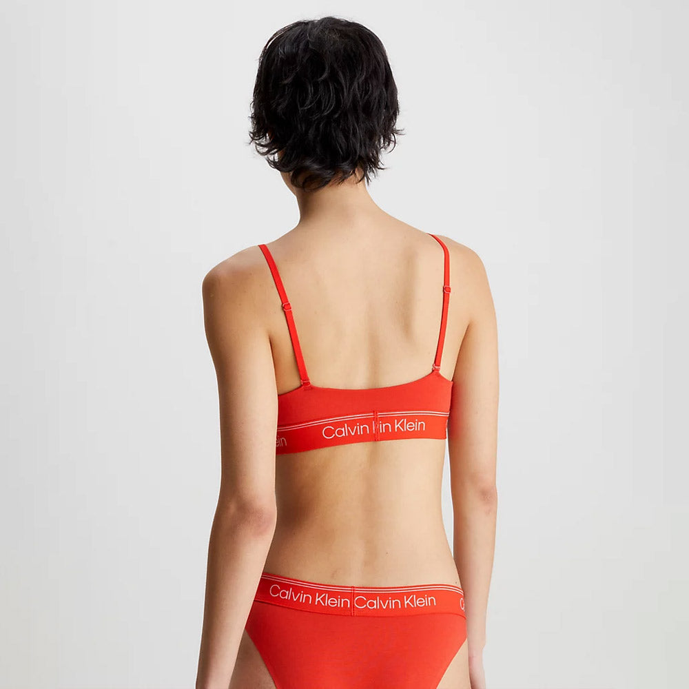 Light Lined Triangle Bra - Red