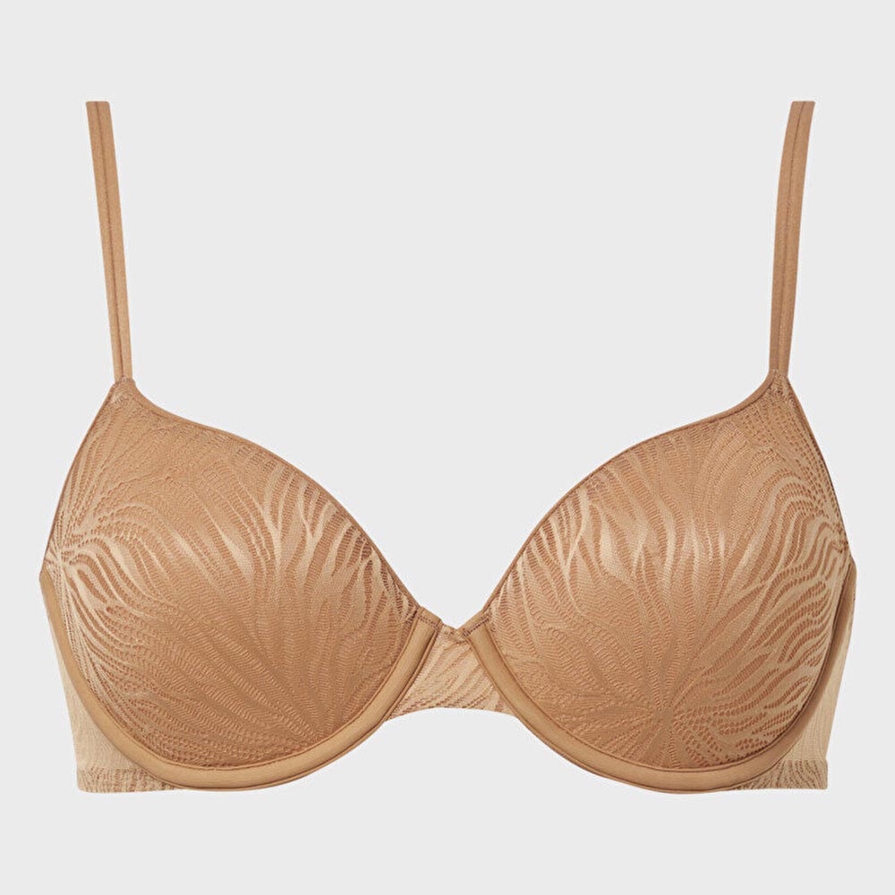 Lightly Lined Demi Bra - Light Brown