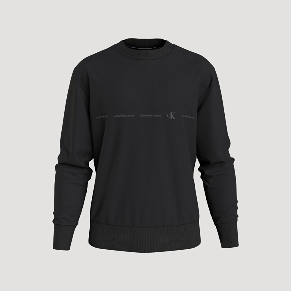 Repeat Logo Crew Neck - Black