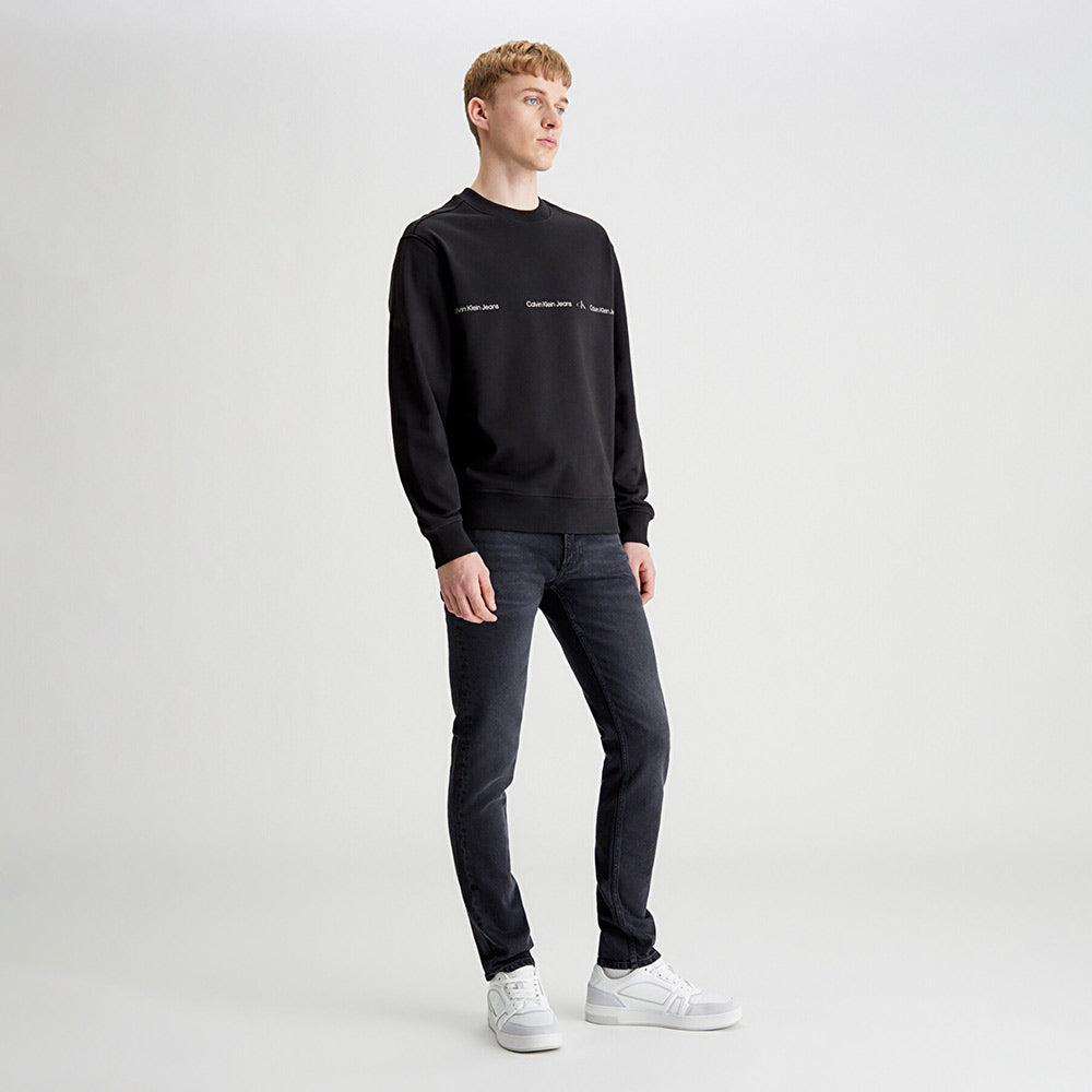 Repeat Logo Crew Neck - Black