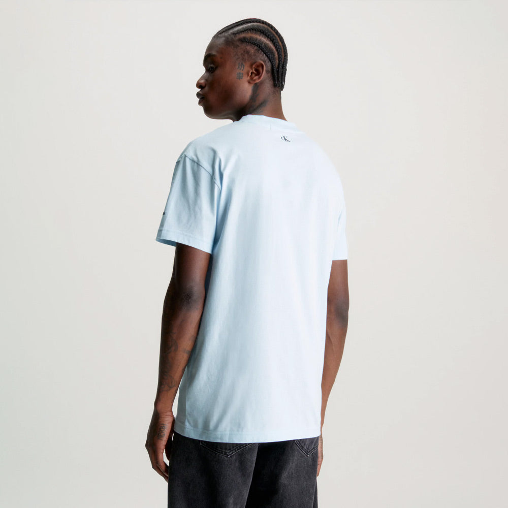 Logo Repeat T- Shirt - Light Blue