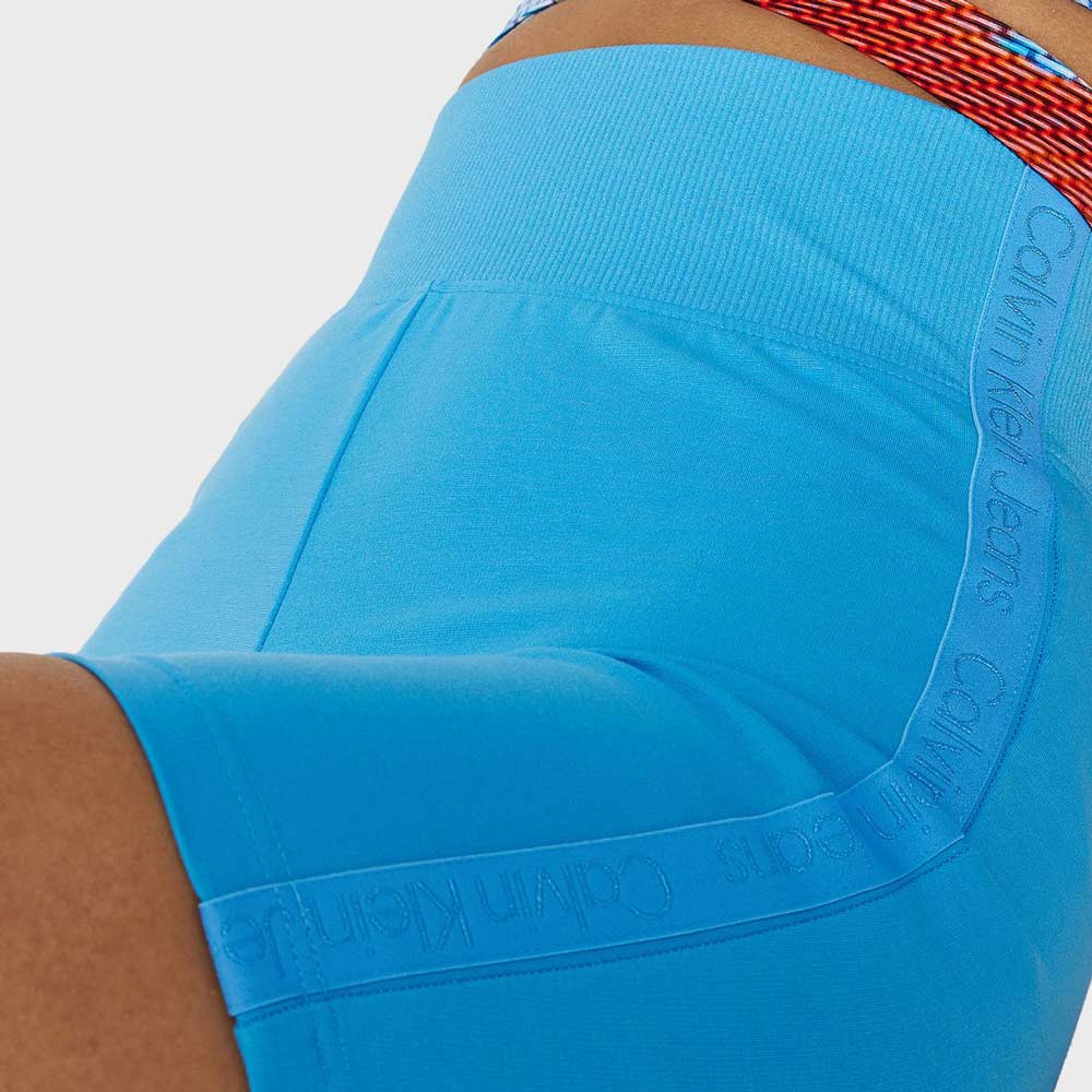 Logo Tape Milano Cycling Shorts - Light Blue