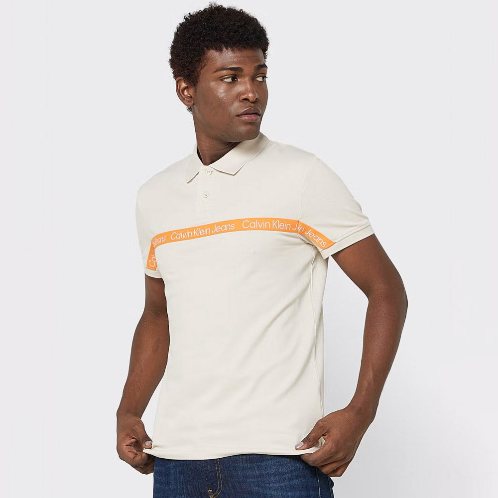 Logo Tape Polo - Beige