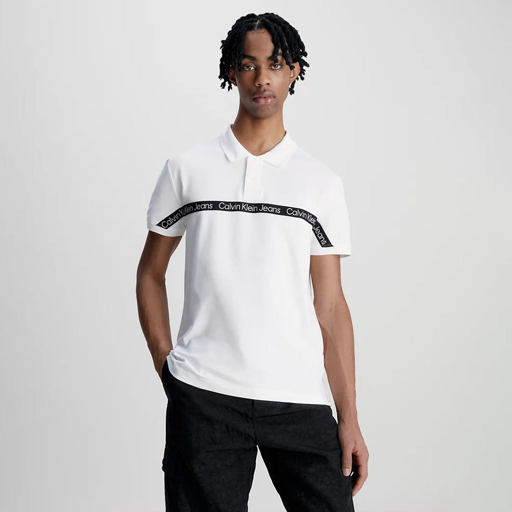 Logo Tape Polo - White