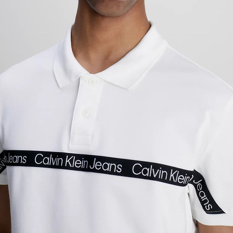 Logo Tape Polo - White