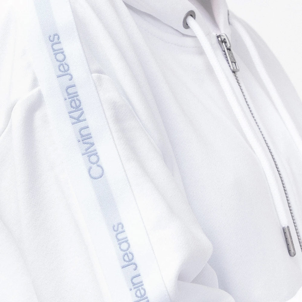 Logo Tape Zip-Through - White