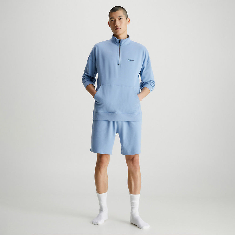 Quarter Zip Sleepwear - Light Blue