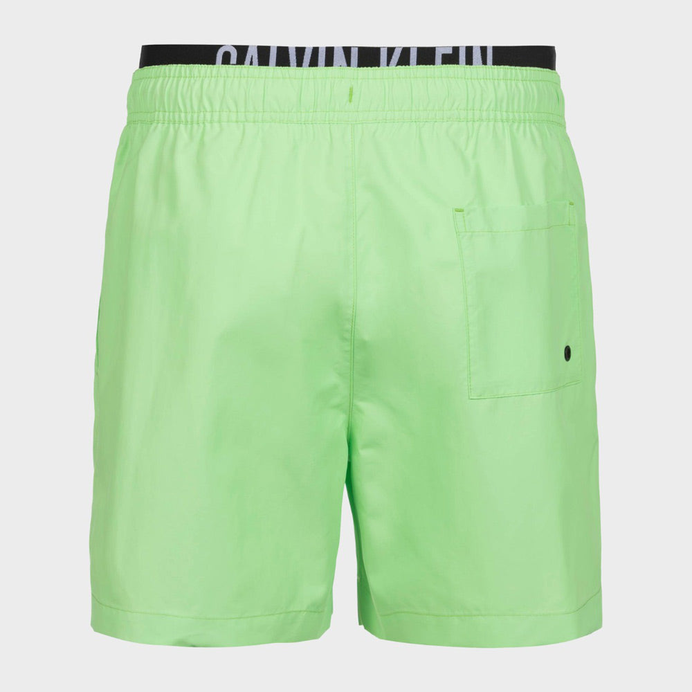 Double Waist Band Swim Short - Lime Green