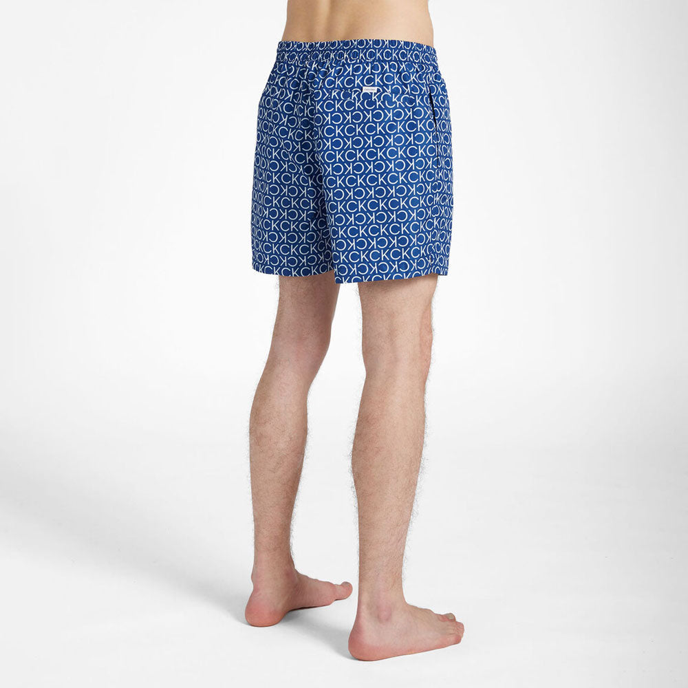 Medium Drawstring-Print Shorts - Blue Multi