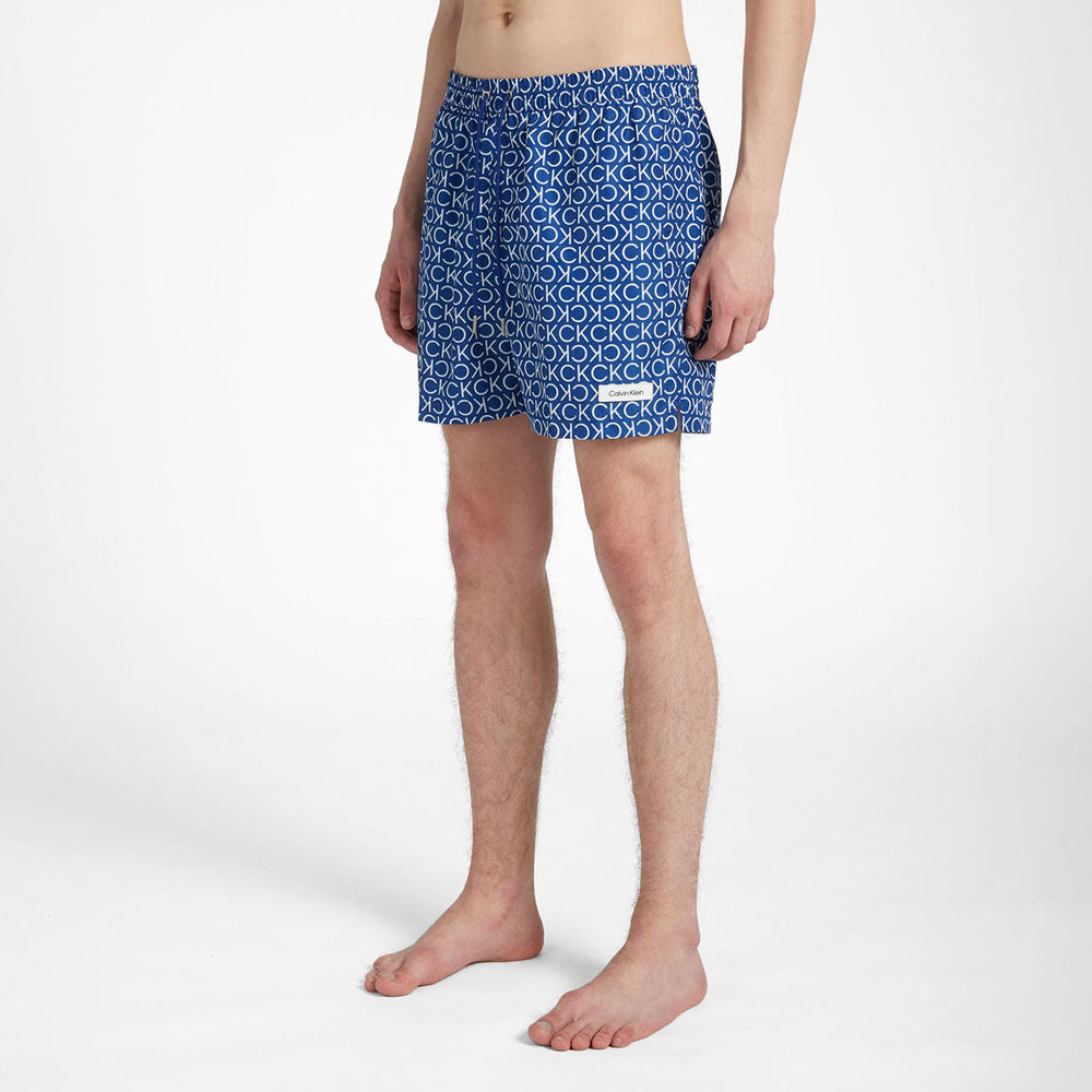 Medium Drawstring-Print Shorts - Blue Multi