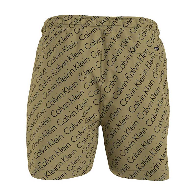 Medium Drawstring-Print Shorts - Green