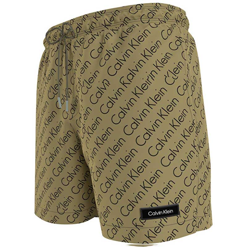 Medium Drawstring-Print Shorts - Green