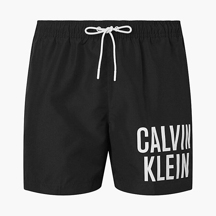 Medium Drawstring-Shorts - Black White