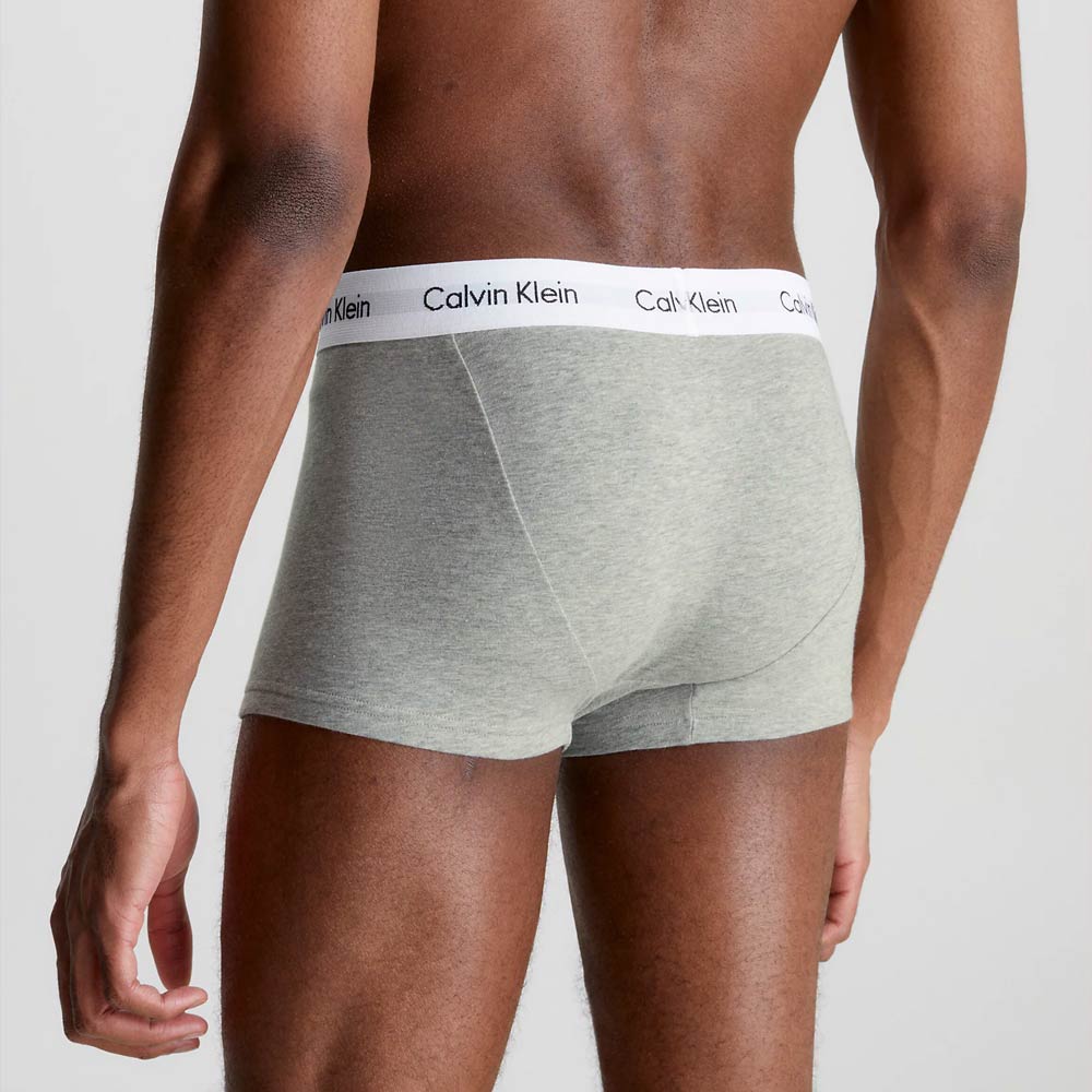 Men's 3 Pack Low Rise Trunks - Light Grey