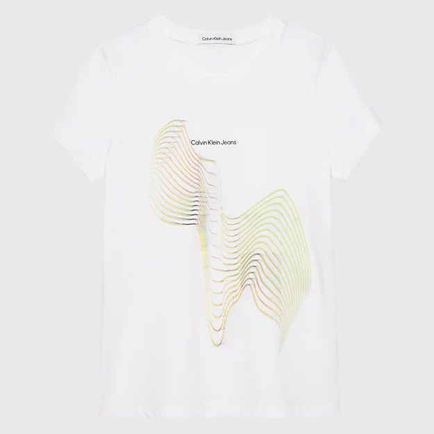 Kids Meta Graphic Slim T-Shirt - White