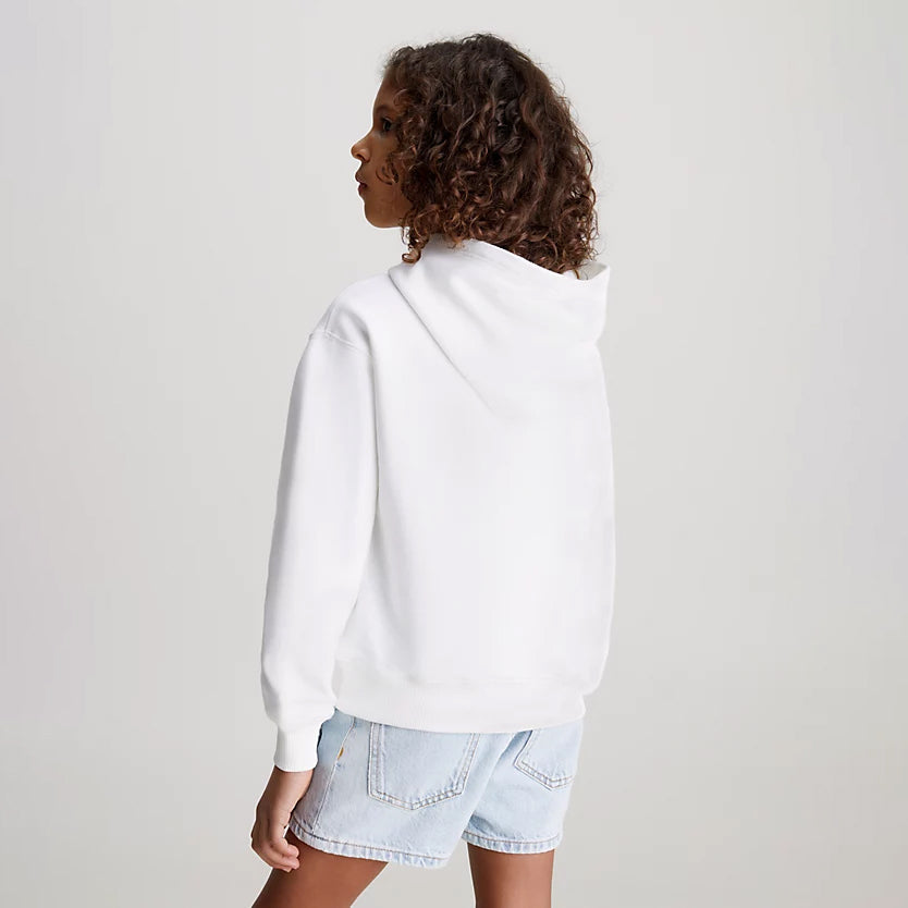 Kids Meta Minimal Graphic Hoodie - White