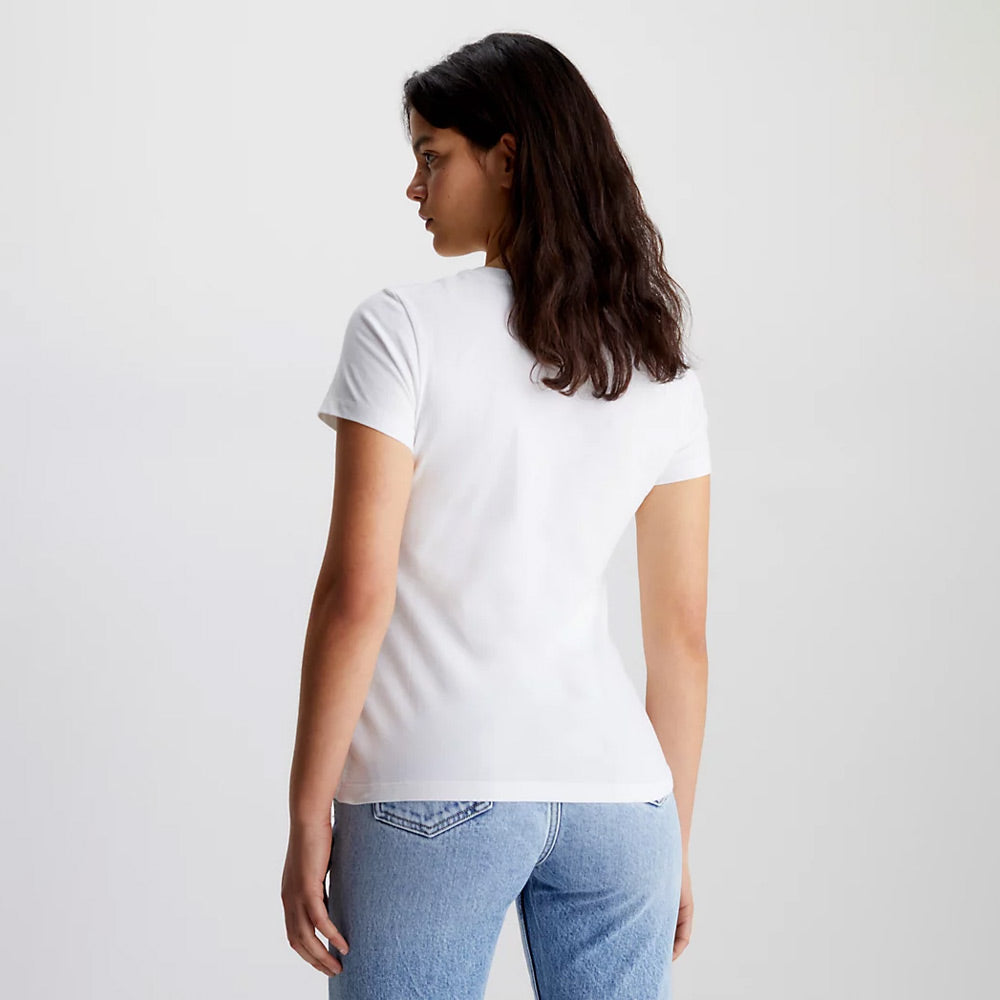 Micro Monologo Slim Fit T-Shirt - White