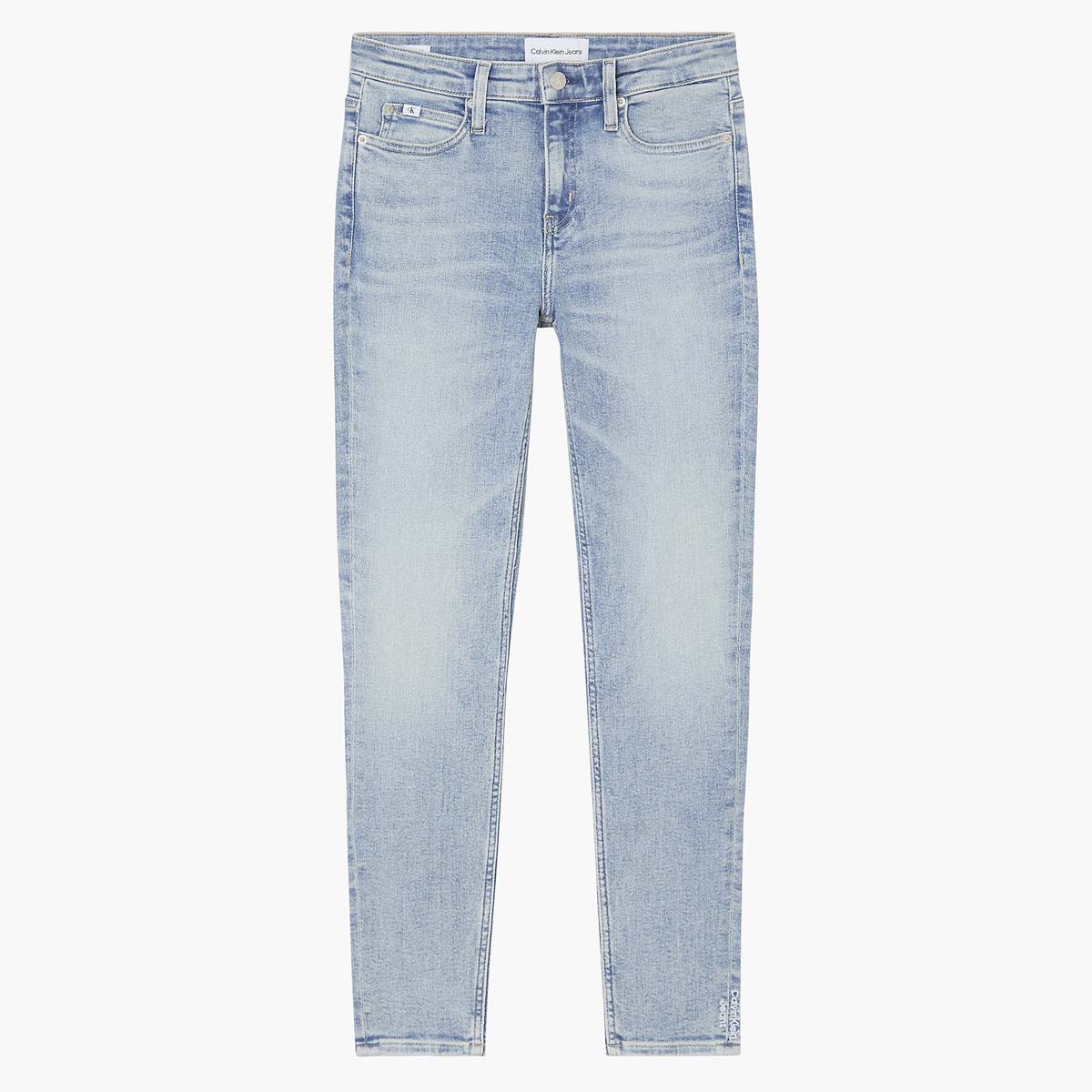 Mid Rise Skinny Ankle Jeans - Denim Light Blue