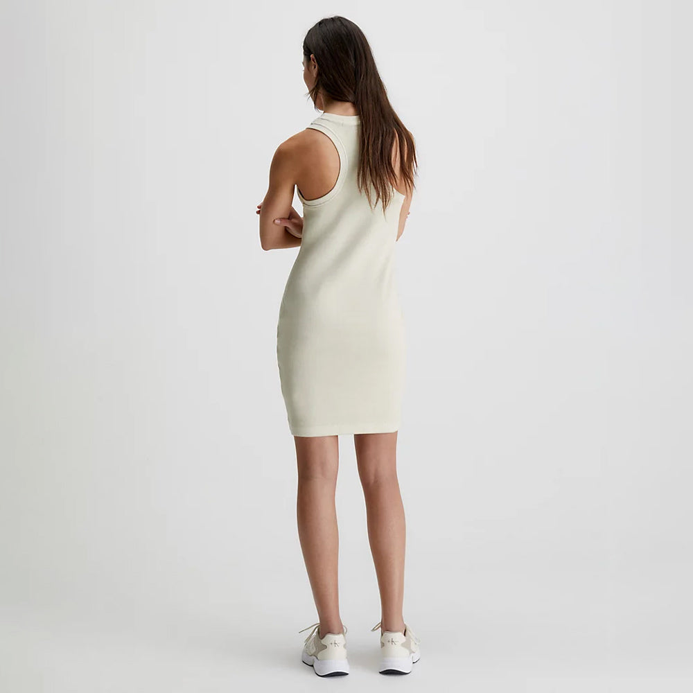 Mineral Dye Rib Tank Dress - Beige