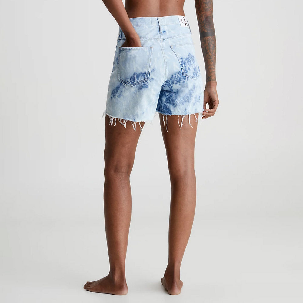 Bleached Denim Mom Short - Denim Light