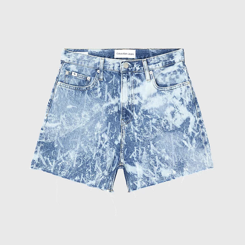 Bleached Denim Mom Short - Denim Light