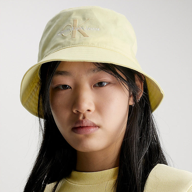 Monogram Bucket Hat - Light Yellow