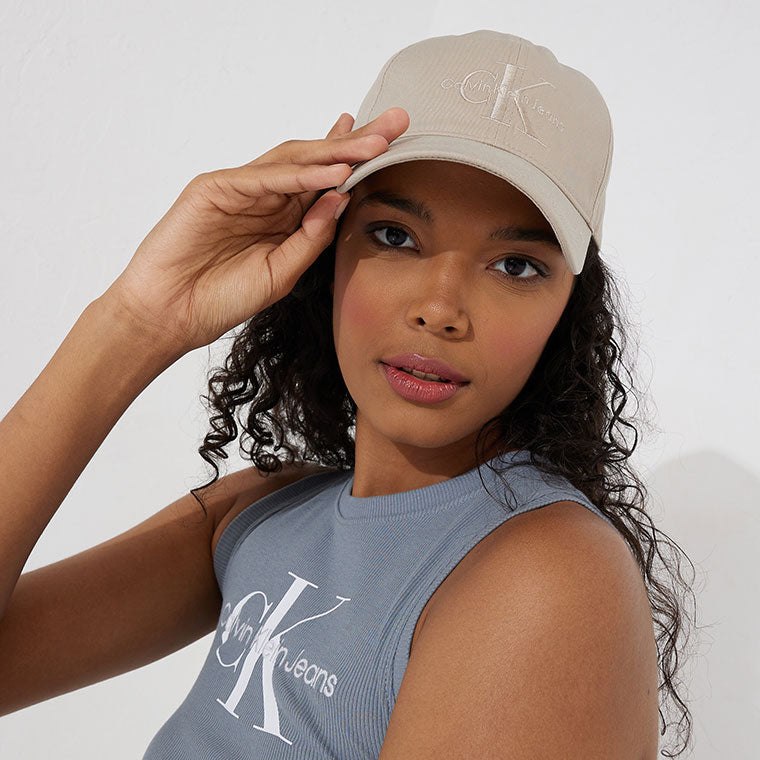 Monogram Embroidery Cap - Sand