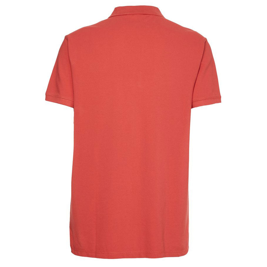 Monogram Cotton Polo T-Shirt- Red